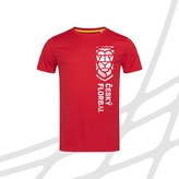 Men's sport t-shirt vertical logo red CF