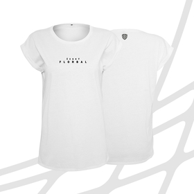 Women's t-shirt black and white - white CF