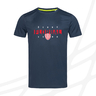 Man's t-shirt sport Textline navy Czech Floorball