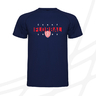 Kid's t-shirt sport Textline navy Czech Floorball