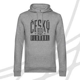 Man's hoodie Brand grey Czech Floorball