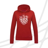 Women's hoodie red distorted logo CF