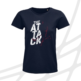 Women's t-shirt navy the attack