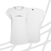 Women's t-shirt black and white - white CF