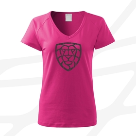 Tričko dámské neon růžové logo ČF