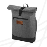 Roll-up backpack with leather label CF