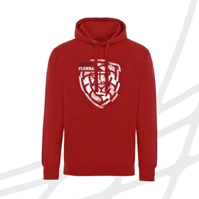 Men's hoodie red distorted logo CF