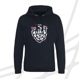 Men's hoodie navy distorted logo CF