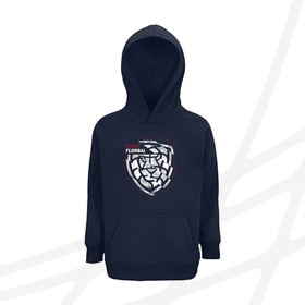 Kid's hoodie navy distorted logo CF 