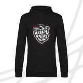 Men's hoodie black distorted logo CF